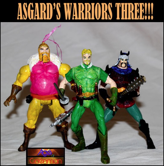 Asgard's Warriors Three custom action figures